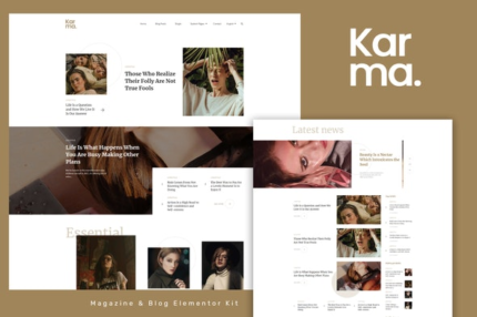 Karma - Blog & Magazine Elementor Template Kit