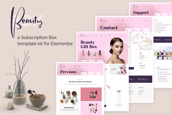 BeautyBox – Subscription Box Elementor Template Kit