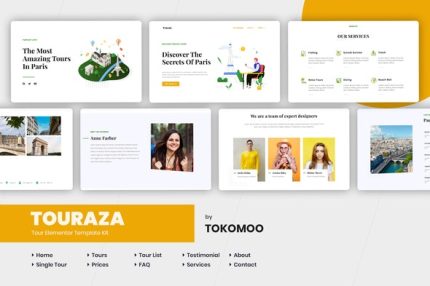Touraza - Travel & Tour Agency Elementor Template Kit