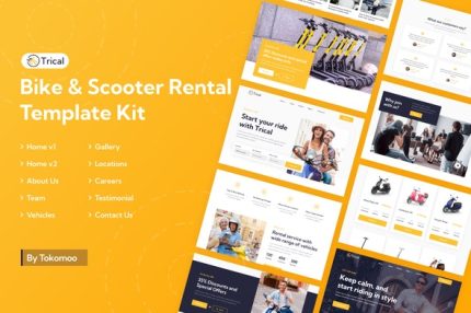 Trical - Bike & Scooter Rental Elementor Template Kit