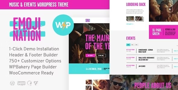 EmojiNation 1.0.12 – Night Club & Concert Event WordPress Theme