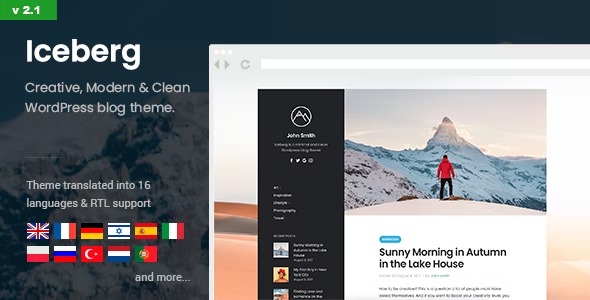 Iceberg - Simple & Minimal Personal Content-focused