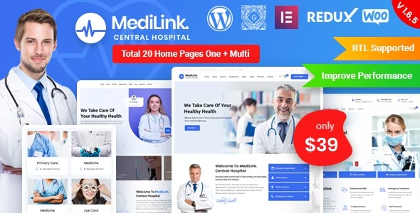 Medilink 2.0.6 – Health & Medical WordPress Theme