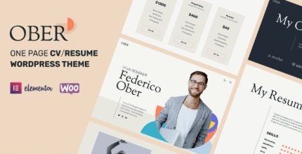 Ober - CV/Resume & Personal Portfolio WordPress