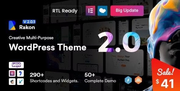 Rakon 2.3.1 – Creative Multi-Purpose WordPress Theme
