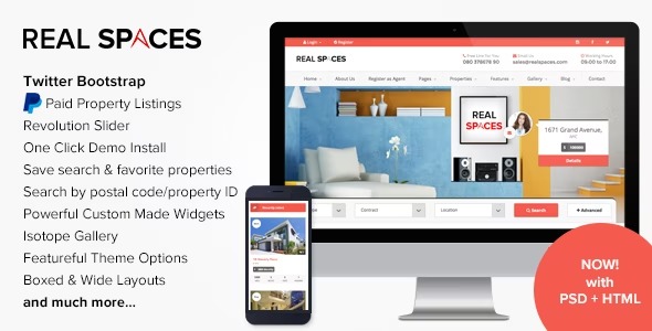 Real Spaces 3.2.3 – WordPress Properties Directory Theme