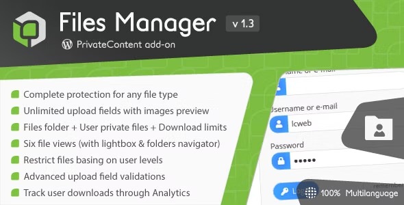 PrivateContent Files Manager add-on 1.8.0