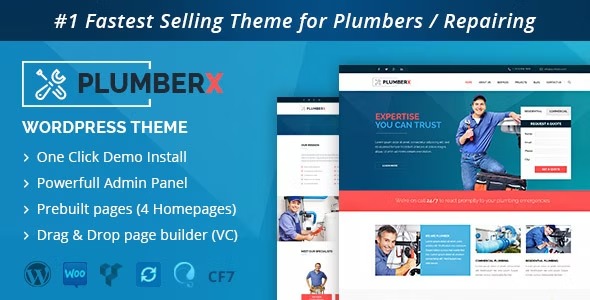Plumber 10.4 – Construction and Repairing WordPress Theme
