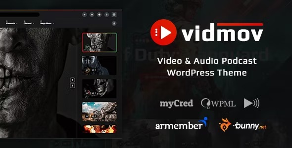 VidMov 2.3.9 – Video WordPress Theme