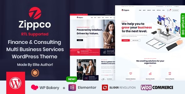 Zippco 4.2 – Business and Finance Consulting WordPress Theme