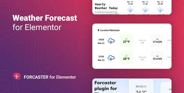 Forcaster 1.0.9 – Weather Forecast for Elementor