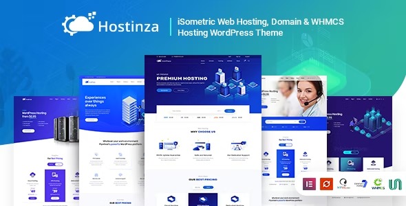 Hostinza 3.2.1 – Isometric Domain & Whmcs Web Hosting WordPress Theme