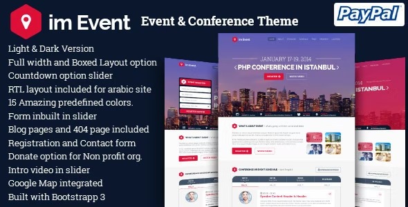 imEvent 3.6.5 – Conference Meetup WordPress Theme