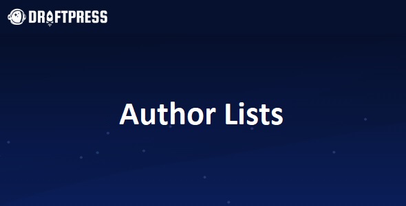 Author Lists 1.1.3
