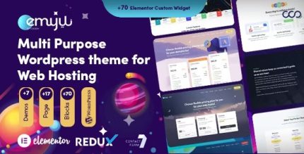 Emyui - Multipurpose Web Hosting WordPress Them