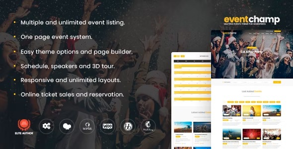 Event Champ 2.2.3 – Multiple Events & Conference Theme