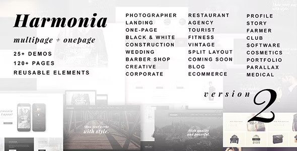 Harmonia 1.6.0 – Creative Multi-Purpose WordPress Theme