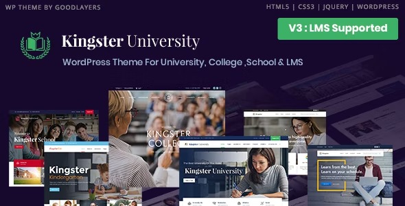 Kingster 3.2.5 – Education WordPress For University, College and School nulled