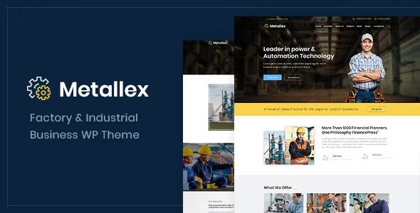 Metallex 1.0 – Industrial And Engineering WordPress Theme