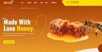 Modhu - Beekeeping and Honey WordPress Theme