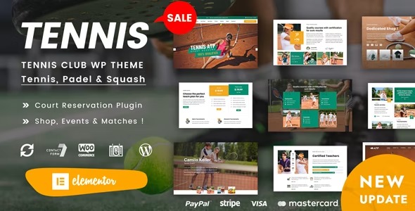 Spyn 2.0 – Tennis Club WordPress Theme