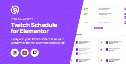 Struninn Twitch Schedule Elementor Widget