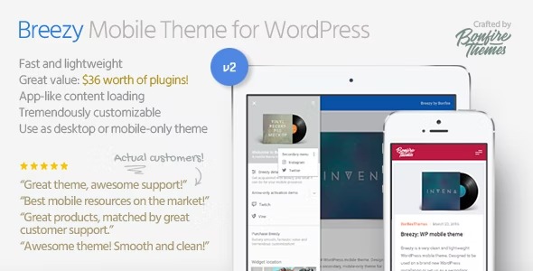 Breezy - Mobile Theme for WordPress