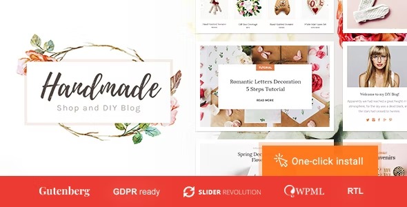 Handmade Shop 1.4.3 – Handicraft Blog & Store Creative WordPress Theme