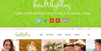Healthy Living - Blog with Online Store Theme