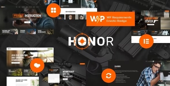 Honor 2.3.0 – Multi-Purpose Shooting Club & Weapon Store WordPress Theme + Elementor