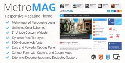 Metro - Magazine Responsive WordPress Theme