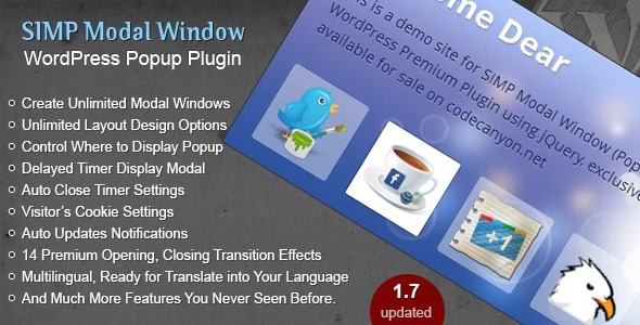 Simp Modal Window 2.0 – WordPress Plugin