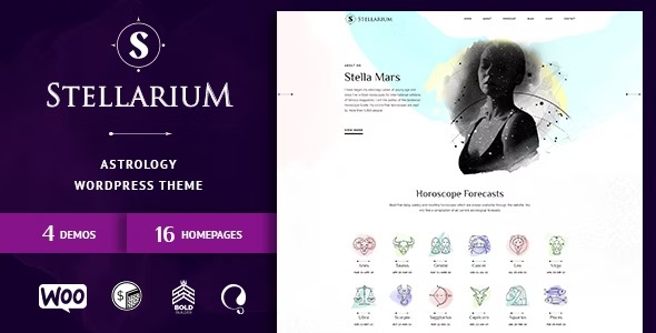 Stellarium 1.2.8 – Horoscope and Astrology WordPress Theme