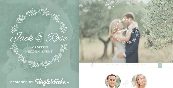 Jack & Rose - A Whimsical WordPress Wedding Theme