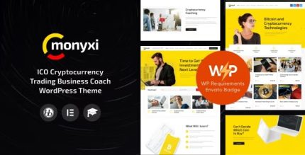 Monyxi - ICO Cryptocurrency Trading Business Coach WordPress Theme
