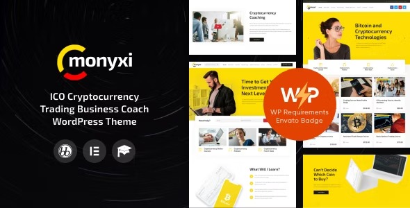 Monyxi 1.1.8 – ICO Cryptocurrency Trading Business Coach WordPress Theme