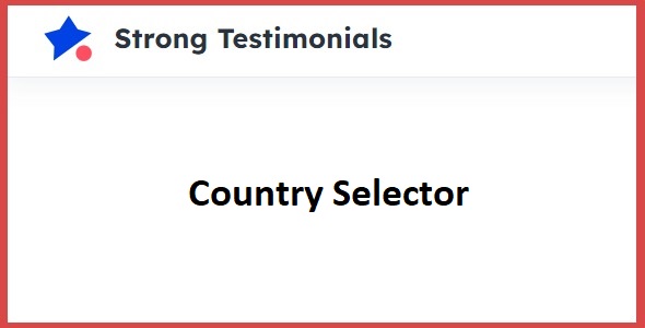 Strong Testimonials Country Selector 1.3.1