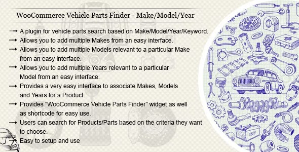 WooCommerce Vehicle Parts Finder 3.7 – Make/Model/Year