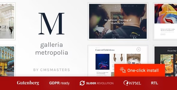 Galleria Metropolia 1.3.9 – Art Museum & Exhibition Gallery Theme
