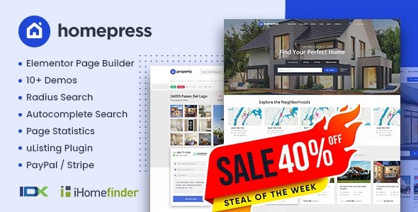 HomePress 1.3.11 – Real Estate WordPress Theme