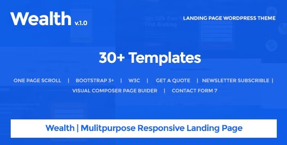 Wealth 1.3.0 – Multi-Purpose Landing Page WordPress Theme