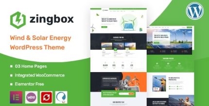 Zingbox - Wind & Solar Energy WordPress Theme