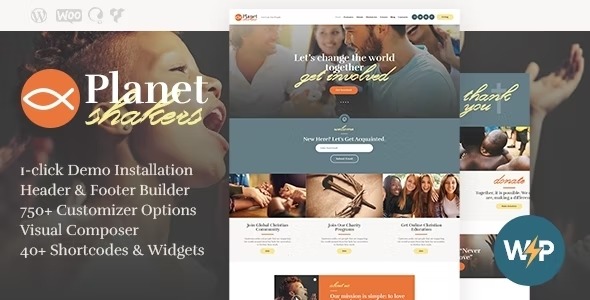Planet Shakers 1.1.0 – Church & Religion WordPress Theme