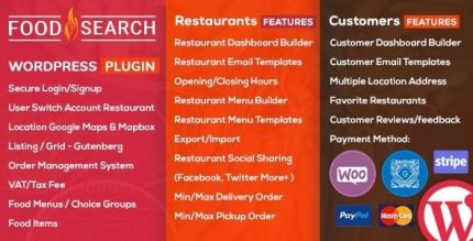WP Food Search - Single & Multi Restaurant Menu & Food Ordering Plugin
