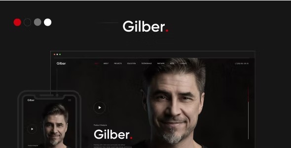 Gilber 1.1 – Personal CV/Resume WordPress Theme
