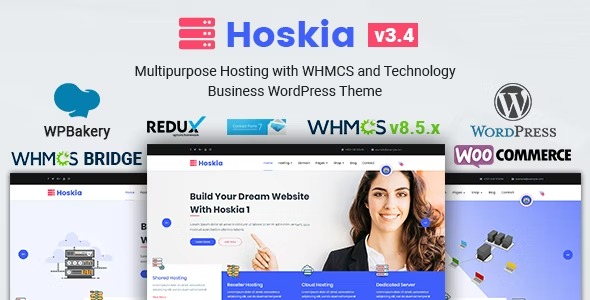 Hoskia 3.6.1 – Multipurpose Hosting with WHMCS Theme