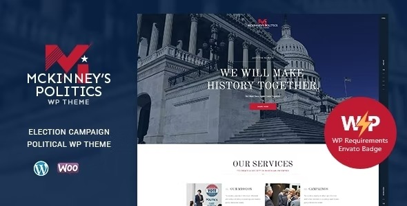 MCKinney’s Politics 1.2.7 – Elections Campaign & Social Activism WordPress Theme