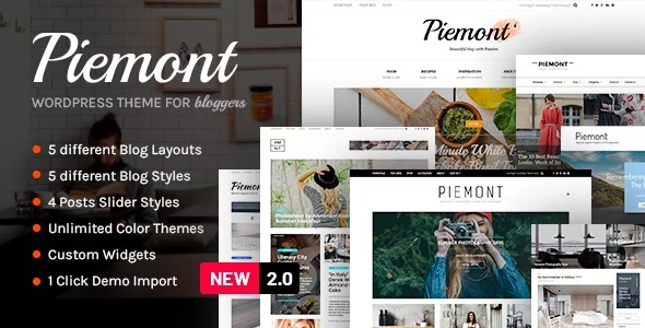 Piemont 2.4.2 – Premium Travel & Lifestyle Responsive WordPress Blog Theme