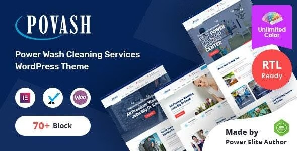 Povash 3.2 – Power Wash WordPress Theme + RTL