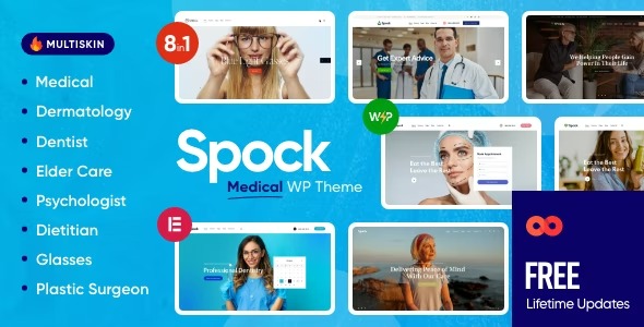 Spock 1.17.0 – Medical Elementor Multi-skin WordPress Theme